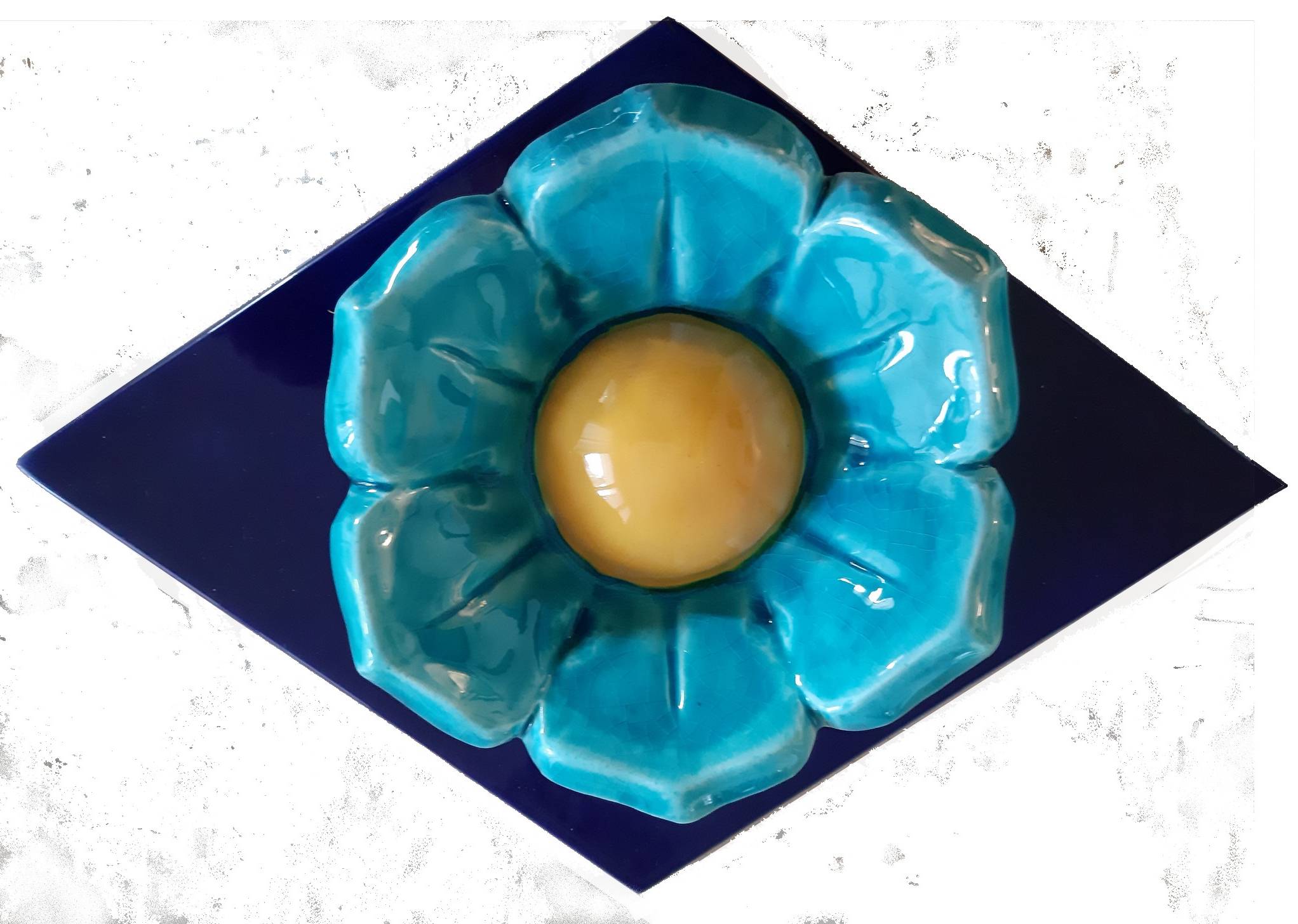 Cabochon FLEUR BLEUE